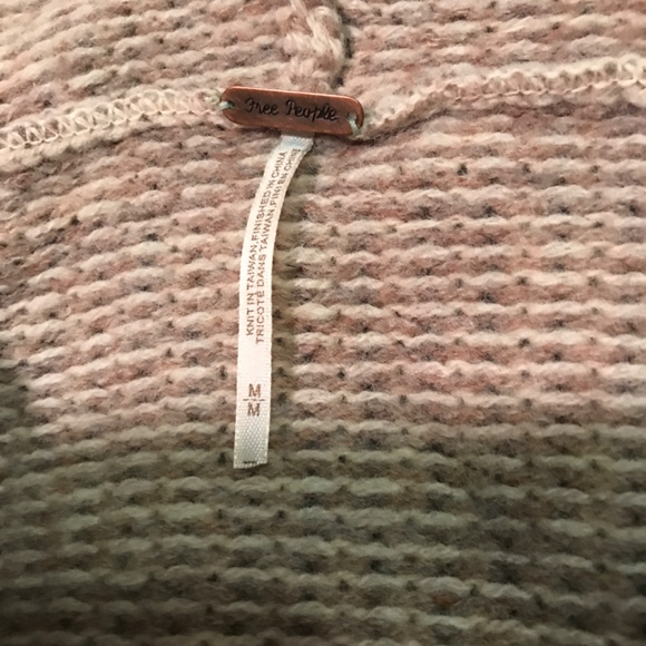 Free People Tribal Cropped Knitted Hoodie Sweater - Picture 4 of 4